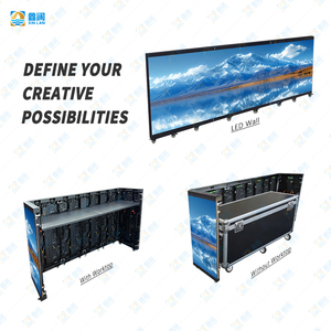Support de stand DJ mobile incurvé à six plis avec LED, haute luminosité, taille personnalisée, écran vidéo portable professionnel pour centre commercial - Product Image 3