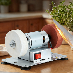 <b>Knife</b> <b>sharpener</b>, small grinding machine, desktop coarse and fine dual grinding wheel, household stepless small electric - Product Image 1