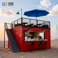 Conteneur d'expédition personnalisable pour café, avec panneaux sandwich et structure en acier, pour usage en café et entrepôt, design moderne