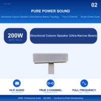 Altavoz de Columna Direccional Impermeable IPX6 de 200W, Sistema de PA de Largo Alcance AC220V, 112Hz-20KHz para Estadios y Parques