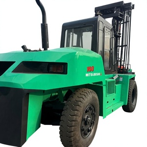 Montacargas Usado Mitsubishi de 16 Toneladas de Alta Calidad, Modelo FD160, Diésel, 4x4, Desplazador Lateral Hidráulico, Neumáticos Sólidos, Mástil de Dos Etapas, Precio Económico - Product Image 1