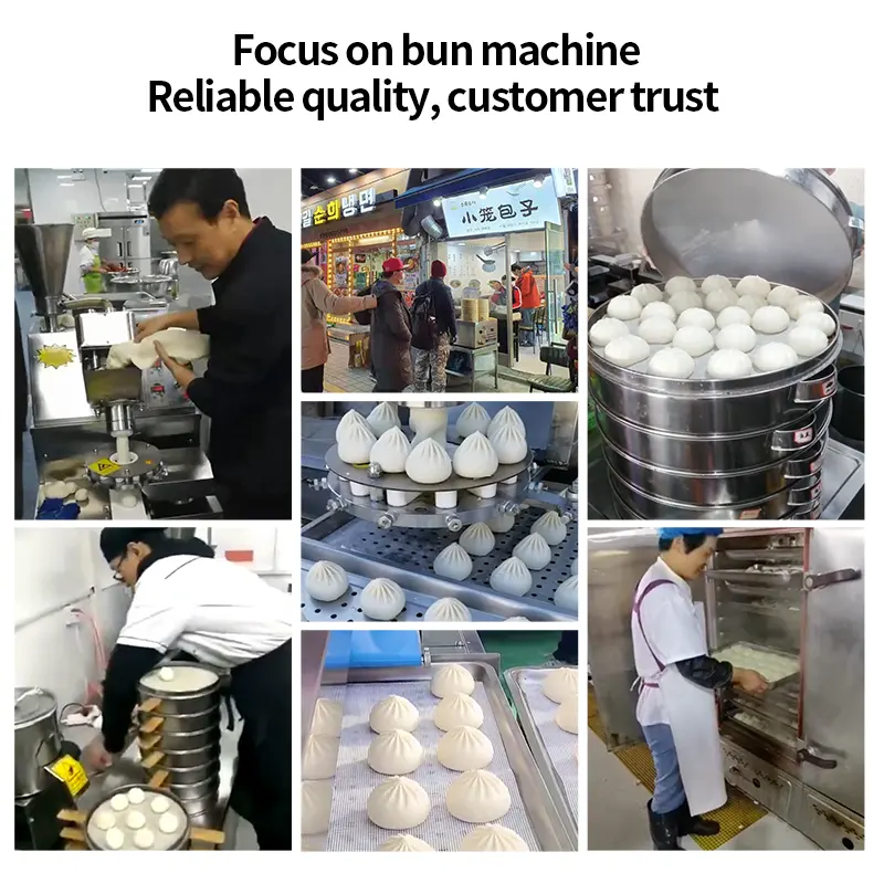 new type 220v good stability and high configuration steamed bread bun making machine