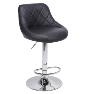 Modern luxury adjustable <b>bar</b> <b>stool</b> with chrome base, suitable for kitchen, counter, dining room and <b>bar</b> - Product Image 1