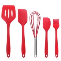 Set Peralatan Dapur Silikon Anti Lengket Terlaris, Tersedia, 5 Buah, Model Spatula GY-42, Dikemas dalam Kotak, Buatan Cina