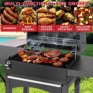Parrilla de Carbón para Exteriores, Parrilla Profesional de Acero al Carbono Negro, Grande, Reforzada, para Patio - Product Image 4