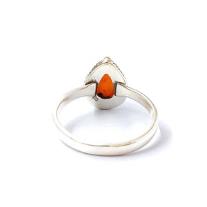 Bague en argent sterling 925 avec pierre de grenat, collection artisanale de bijoux en argent et en cornaline, au meilleur prix, réglable - Product Image 6