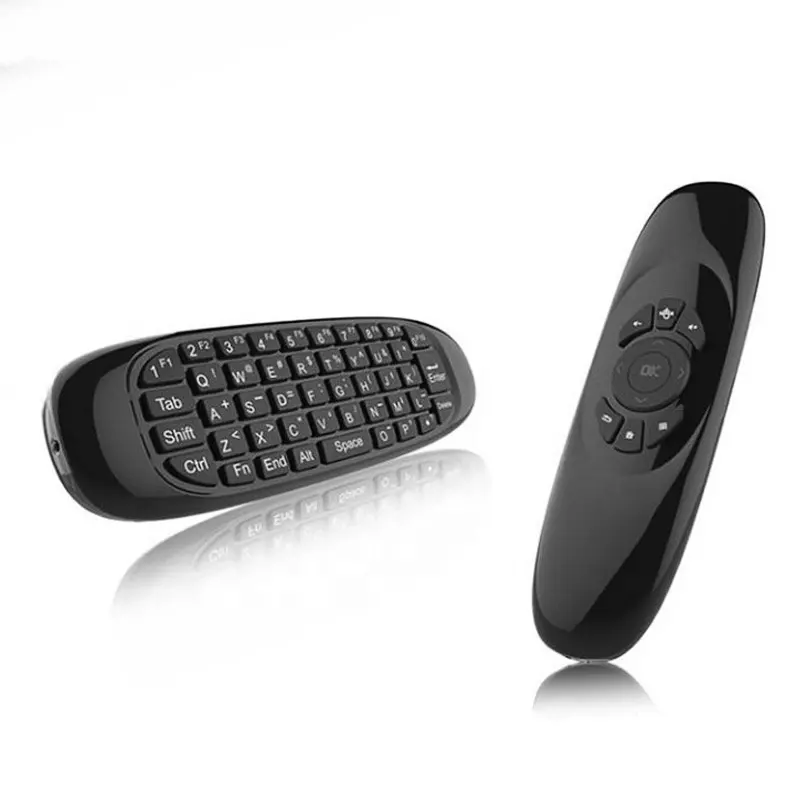 Usine En Gros Anglais Français Russe C120 Télécommande 2.4G Sans Fil Air Souris Gyro C120 avec mini Clavier pour android tv