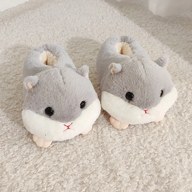 Luxury Indoor Stuffed Animal Plush Slippers Wholesalers Indoor Slippers Manufacturers Anti-Slip Warm Warehouse Plush Slippers