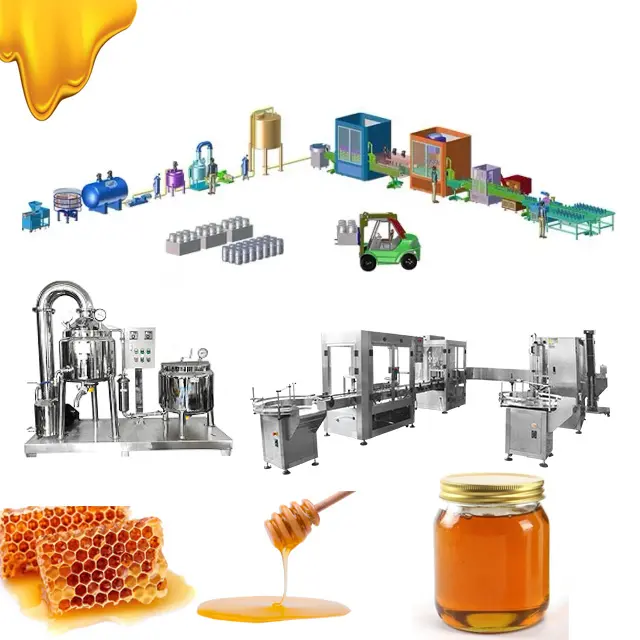 Lini produksi madu penuh otomatis/peralatan mesin penghalus ekstraksi pemurni madu