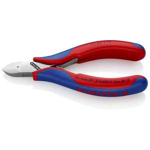 KNIPEX - 77 22 115 Tête de coupe diagonale électronique polie miroir, poignées avec poignées multi-composants, tête ronde, sans bev - Product Image 1