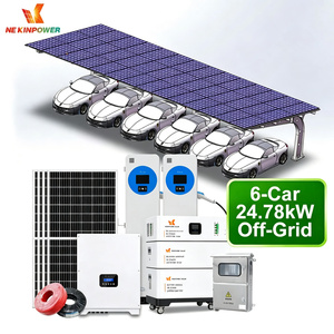 Sistema Solare Off-Grid per 6 Auto con Pannelli da 24,78KW e Batteria da 32KWh per una Vita Sostenibile - Product Image 1