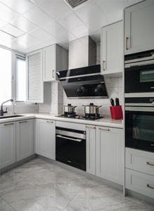 Gabinete de cocina completo de estilo moderno personalizado con diseño inteligente de grano de madera - Product Image 2