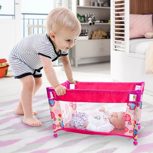 Babeside 17-22 "Doll Pack N Play Baby Doll <span class=keywords><strong>Cunas</strong></span> Muñeca plegable Corralito <span class=keywords><strong>de</strong></span> juguete con bolsa <span class=keywords><strong>de</strong></span> almacenamiento y almohadilla <span class=keywords><strong>de</strong></span> pañal extraíble - Product Image 2
