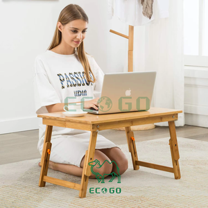 Chất lượng cao Máy tính xách tay bàn gỗ giường Bảng Máy Tính nghiên cứu bảng Sàn tre Bàn thấp giường khay, có thể gập lại bệnh viện giường khay - Product Image 5