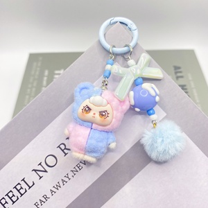 Thiết Kế Mới Nhỏ 3D Đổ Xô Dễ Thương Phim Hoạt Hình Keychain Túi Quyến Rũ Mặt Dây Chuyền Hợp Thời Trang Kawaii Nhỏ Bé Cô Gái Búp Bê Động Vật Móc Chìa Khóa - Product Image 3