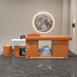 เตียงสระผมเซรามิกแบบกำหนดเองพร้อมไฟ เก้าอี้นวดไทยอเนกประสงค์สำหรับสระผมและบำรุงศีรษะ - Product Image 5