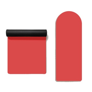 Tapis de yoga ovale semi-circulaire professionnel antidérapant 183 cm couleur unie écologique - Surface antidérapante 13 - Product Image 3