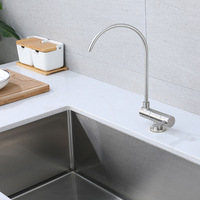 Robinet de cuisine domestique rotatif et pliable à ouverture intérieure, avec purificateur d'eau intégré, valve en céramique, eau froide uniquement, poignée unique