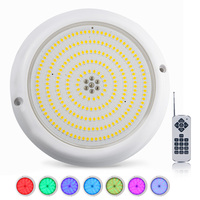 Projecteur LED Submersible Étanche pour Piscine, Petite Taille 240mm, Télécommande RGB 10W 12W 18W AC12V IP68 Ultra Léger