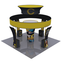 Expositor Portátil Modular para Ferias Comerciales, Fácil de Instalar, con Banner Personalizado