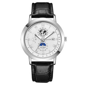 Nuevo reloj para hombre elegante Calendario de tres ojos correa de cuero reloj de pulsera reloj de cuarzo para hombre - Product Image 1