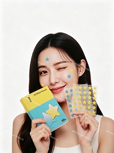 Cerotti Idrocolloidali a Stella per Brufoli, Adesivi per Acne che Nascondono le Imperfezioni del Viso, Personalizzabili con Logo e Confezione, Vendita all'Ingrosso OEM - Product Image 1