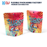 Sachets personnalisés à fond plat pour emballage alimentaire, en aluminium laminé, anti-odeur, pour aliments pour animaux, snacks, biscuits, thé, toucher doux