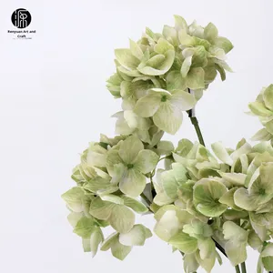 Ventes directes d'usine petit hortensia fleur artificielle <span class=keywords><strong>branche</strong></span> unique carillon éolien Bouquet de mariage décoration route Guide fleur - Product Image 2