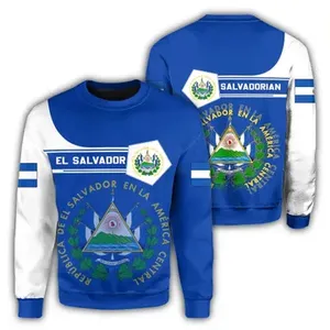 Verschönert El Salvador Wappen Sweatshirt Einfacher Stil Benutzer definiertes Logo Salvador ian Herren Hoodies Sweatshirts China Großhandel