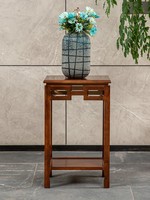 Meja Samping Teh Multifungsi Modern Kayu Solid, Rak Bonsai, Meja Pajangan Akuarium Bunga, Kualitas Standar Tinggi Model 0008