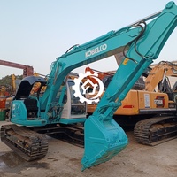 Excavatrice d'occasion Kobelco SK135SR de fabrication japonaise, 13,4 tonnes, moteur diesel, pompe hydraulique 2023, haute qualité, capacité de la benne de 0,5 m³