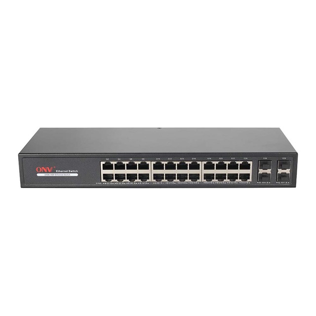 ONV 28-port Gigabit Ethernet Switch with RJ45 Ports Suitable for Hotels, Banks, Campuses ONV-H3028F