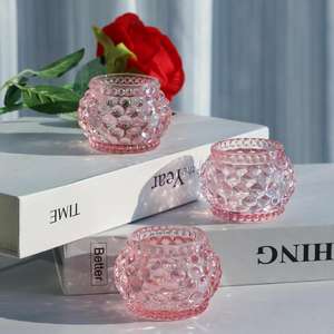 Cross-Border Direct Supply Crystal Glass Candlestick Tealight Special Nordic Entry Lux Style Retro - Product Image 3