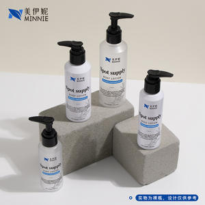 Minnie Spot Supply Body Lotion 200ml PET Transparent Frosted <b>Bottle</b> With <b>Pump</b> Customizable For Skin Care - Product Image 2