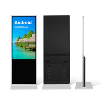 VISIGN-Monitor LCD WIFI de pie para interior, kiosco de publicidad personalizado, tótem de Android, táctil capacitivo, ultrafino