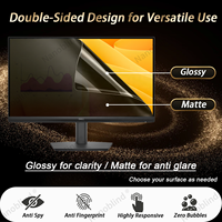 Filtro de Privacidad Antiespía de Doble Cara, Antideslumbrante, Protector de la Vista, Antihuellas, Película Removible para Monitor de PC Dell de 21.5 Pulgadas 16:9