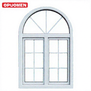 Fenêtre à <span class=keywords><strong>baie</strong></span> <span class=keywords><strong>vitrée</strong></span> extérieure à double vitrage isolée en aluminium <span class=keywords><strong>blanc</strong></span> OPUOMEN, combinaison de fenêtre à battants et de fenêtre à <span class=keywords><strong>baie</strong></span> - Product Image 1