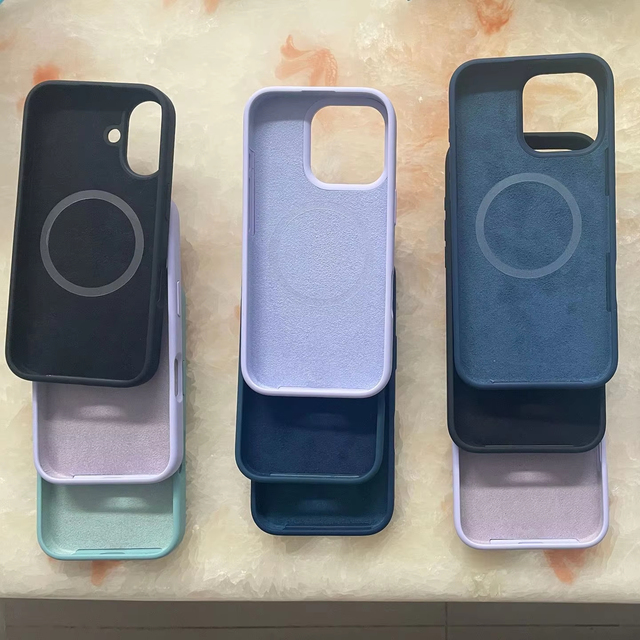 For iPhone Apple 16 Silicone Case No Logo With Micro Fiber Liquid Silicone High Quality Phone Case for iPhone 17 16 Pro Max