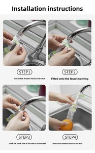 Robinet de cuisine anti-éclaboussures avec douchette rotative pour le lavage des légumes, filtre à <span class=keywords><strong>eau</strong></span>, valve économiseur <span class=keywords><strong>d</strong></span>'<span class=keywords><strong>eau</strong></span>, buse - Product Image 6