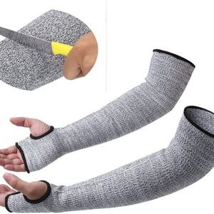 Guantes de Seguridad Personalizables al por Mayor Directo de Fábrica, Grados 5, Grises, con Ranura para el Pulgar y Mangas Protectoras para Cocina, Exteriores y Construcción - Product Image 3