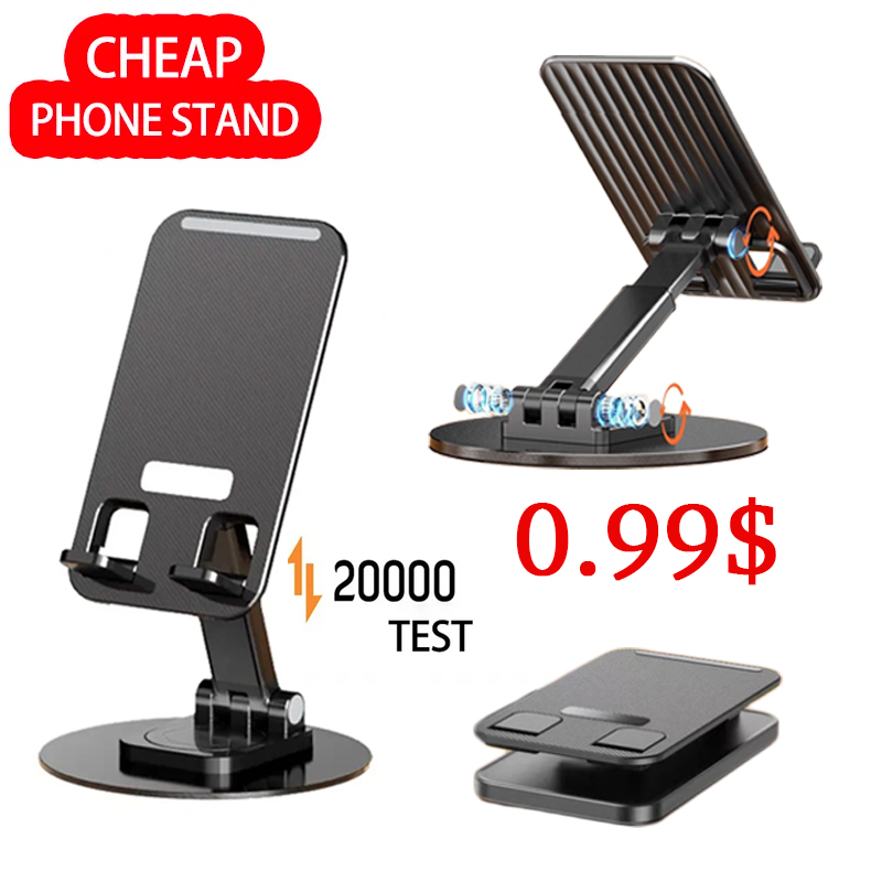 Supporto Pieghevole Per Smartphone DEVCOline | Stand Da Scrivania In Alluminio | Universale Per IPhone E Samsung - 2