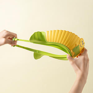 หมวกอาบน้ำกันน้ำสำหรับเด็ก ปรับได้ ลายไดโนเสาร์ การ์ตูน พลาสติก สำหรับอาบน้ำ ทำความสะอาด พร้อมที่ปิดหู - Product Image 3