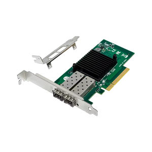 Tarjeta de Red PCIeX8 Dual 10GbE SFP+ para Servidor, Fibra Óptica, JL82599ES, Adaptador de Red AI 10GbE en Existencia para Servidores Cableados - Product Image 1