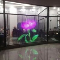 P4-8 Affiche numérique autocollante couleur, écran LED transparent, mur vidéo portable intérieur/extérieur, certifié CE, pour centre commercial