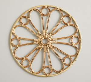 Napperon en rotin naturel, tapis de Table rond, plaque de chargement en rotin, parfait pour la Table à manger, le mariage et la décoration - Product Image 2