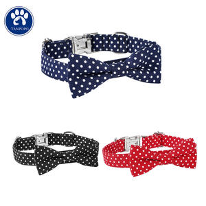100% algodón punto aleación hebilla Bowknot perro mascota Collar - Product Image 1