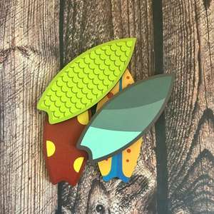 Panneau mural de <span class=keywords><strong>surf</strong></span> personnalisé multicouche 3D été planche de <span class=keywords><strong>surf</strong></span> en bois découpé au laser décoration personnalisée sur le thème tropical - Product Image 1