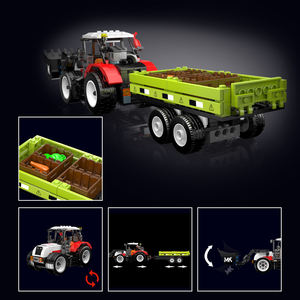 Blocs de construction éducatifs pour enfants Yuxing Model <span class=keywords><strong>King</strong></span> Flagship Store JMYC24093, 40 pièces, chargeur de remorque agricole, <span class=keywords><strong>jouet</strong></span> parfait pour les garçons - Product Image 3