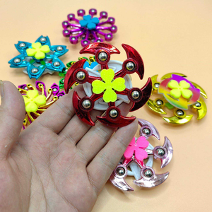 Fidget Spinner a Doppio Strato in Metallo, Colori Arcobaleno, Antistress Portatile, Giocattolo per Alleviare lo Stress - Product Image 4