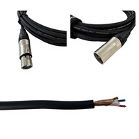 Câble de microphone XLR mâle-femelle OEM RH-X001 avec blindage spiralé, gaine en PVC, conducteur en cuivre sans oxygène